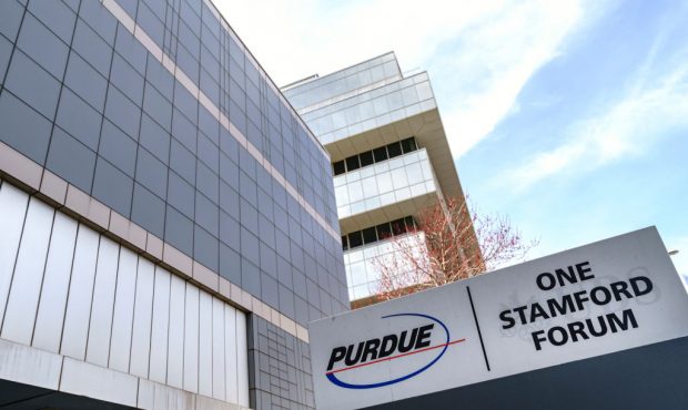 Purdue Pharma headquarters stands in downtown Stamford, April 2, 2019 in Stamford, Connecticut. Pur...