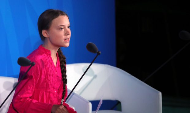 Greta Thunberg speaks at the United Nations (U.N.) where world leaders are holding a summit on clim...