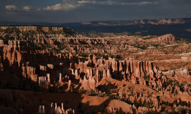 FILE: BRYCE CANYON NATIONAL PARK, UT - AUGUST 12:  The Boat Mesa (upper L), the Sinking Ship format...
