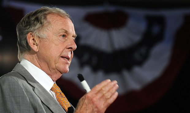 T. Boone Pickens, oil and gas developer, in 2008. (Photo by Larry W. Smith/Getty Images)...