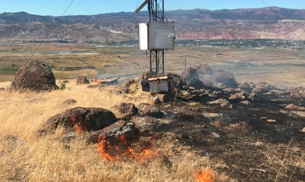 The Hepplers Fire has burned 50-to-75 acres near Richfield. (Utah Fire Info/Twitter)...