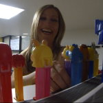 Kimberly Navratil is the attendance secretary at Oquirrh Hills Middle School. Students call her the PEZ Queen.