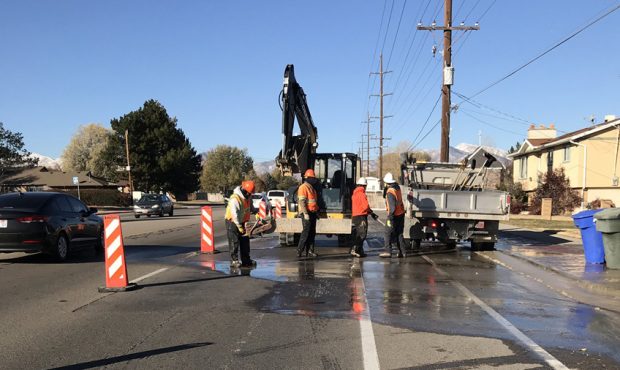 A second water main break was reported on 9000 South in West Jordan Thursday. (City of West Jordan/...