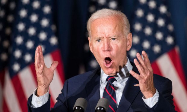 Democratic presidential candidate, former Vice President Joe Biden speaks during a campaign event o...