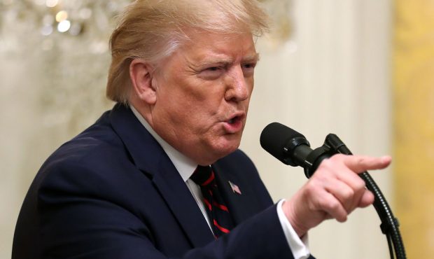 U.S. President Donald Trump rails against journalists asking questions about an impeachment inquiry...