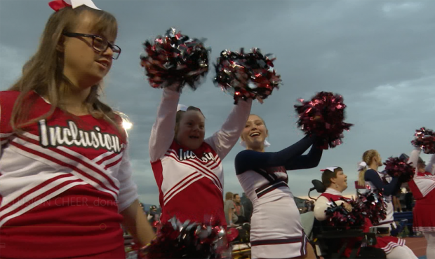 Inclusion cheer showcases 30 children with special needs....