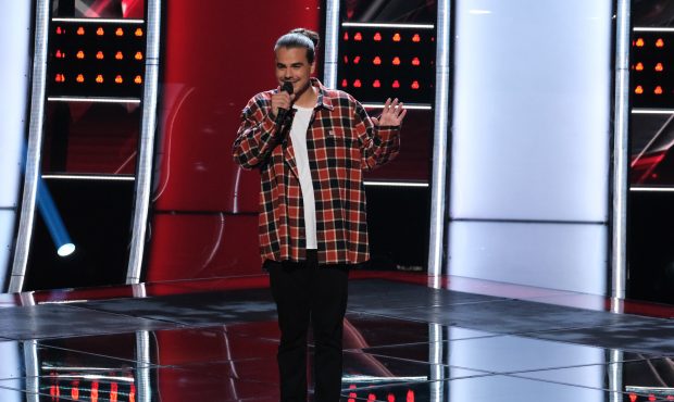 THE VOICE -- "Blind Auditions" Episode 1704 -- Pictured: James Violet -- (Photo by: Justin Lubin/NB...