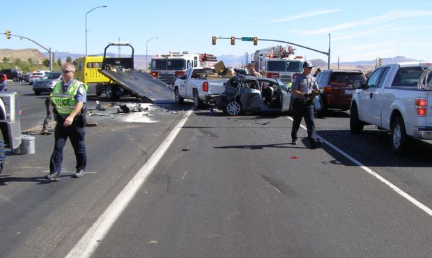One person was killed in a five-car crash Friday morning in Washington City. (UHP)...