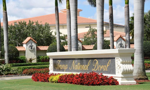 View leading into Trump National Doral in Miami, Florida in April 2018....