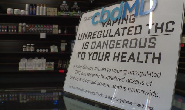 Vape store owners must display this warning, which says "vaping unregulated THC is dangerous."...