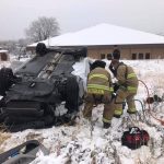 One person was transported to the hospital after a rollover crash in Provo on Nov. 28, 2019. (Photo: Provo Fire & Rescue)