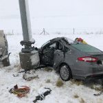 The driver of a car that slid off NB I-15 in Box Elder County has died, according to police. (Utah Highway Patrol)