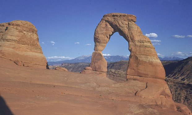 FILE - Delicate Arch in Arches National Park. (Photo by Harvey Meston/Getty Images)...