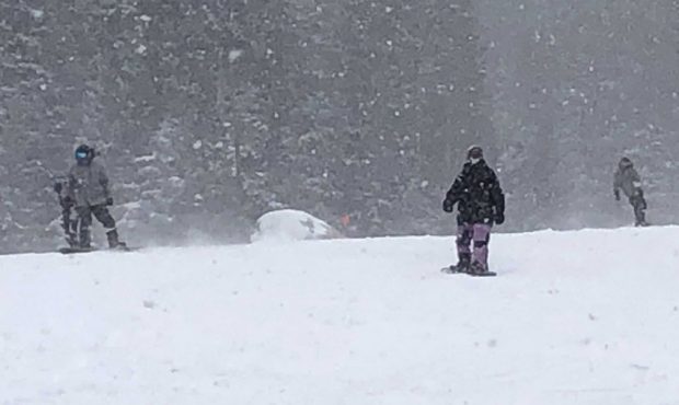 FILE: Skiers and snowboarders who ventured up to Park City or Brighton Wednesday found quite the bl...