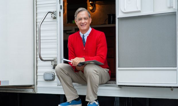Tom Hanks found out Sunday that he's related to Fred Rogers, who played Mister Rogers on the childr...