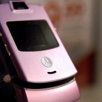 The old Razr was impossibly thin — still, even by today's standards — and had that stunning blue-backlit metal keypad. (Chris Rank / Bloomberg via Getty)