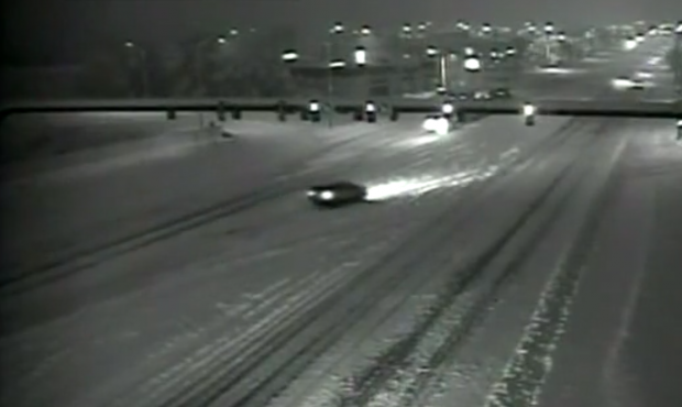 Snow-packed roads on I-84 at Riverdale Road in Riverdale on Nov. 28, 2019. (Photo: UDOT)...
