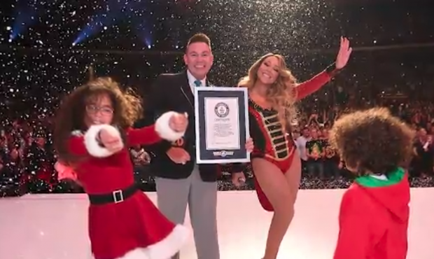 Mariah Carey got an early Christmas present: a Guinness World Records title. (Photo: Guinness Worl...