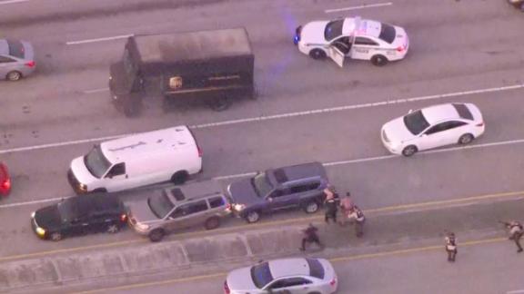 An armed robbery at a Florida jewelry store led to the hijacking of a UPS truck and a massive polic...