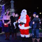 Provo Mayor Michelle Kaufusi, Elizabeth and Jackson Romrell, Kaylyn and Logan Shinners watch the lights at Provo's "Light's On!" event. (Provo Police)