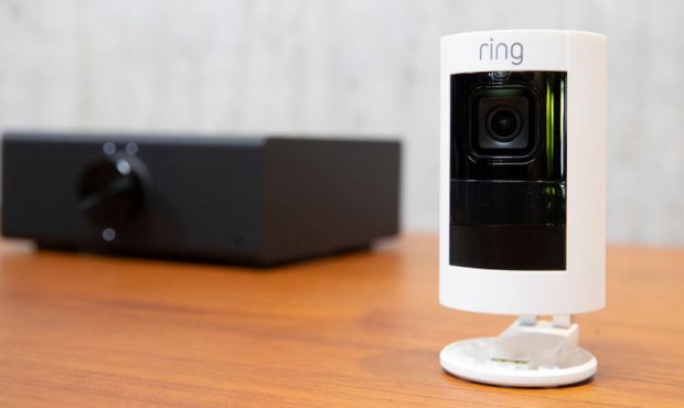 FILE: A "Ring Stick Up Cam" is pictured at the Amazon Headquarters, on September 20, 2018 in Seattl...