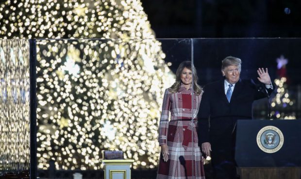 FILE: U.S. President Donald Trump and first lady Melania Trump attend the National Christmas Tree l...