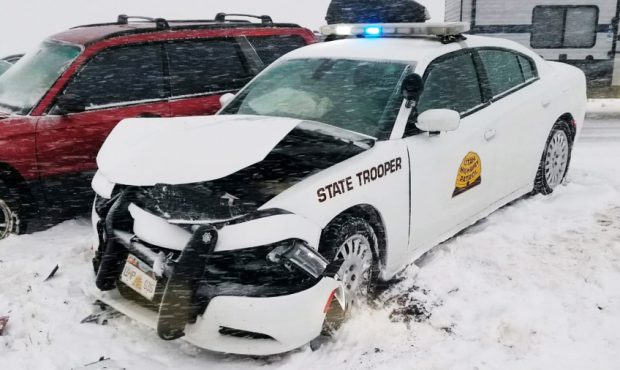 UHP Sergeant David Bairett was hit head-on by a vehicle while responding to a crash near Beaver on ...