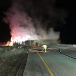 One person died after a semi-truck crashed and caught fire in Morgan County late Dec. 9, 2019. (Photo: Utah Highway Patrol)