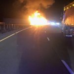 One person died after a semi-truck crashed and caught fire in Morgan County late Dec. 9, 2019. (Photo: Utah Highway Patrol)