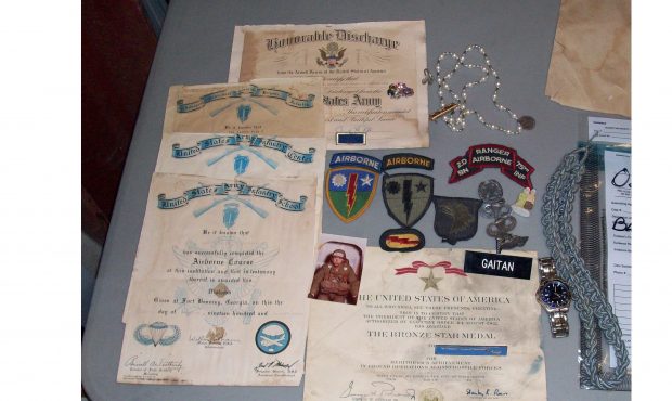 A murdered veteran's belongings, including a Bronze Star certificate, have been sitting in an evide...