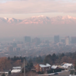 This photo shows what an "unhealthy for sensitive groups" air quality day looks like along the Wasatch Front on December 3,2019. (KSL TV) 