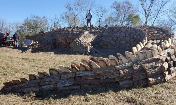 Josh Weidert, 33, and his group of friends have been building Christmas Eve bonfires in Garyville, ...