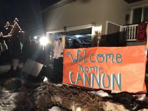 Friends and family welcomed Cannon Cooper back home after he spent 6 months in Primary Children's Hospital. (Photo: Andrew Adams)