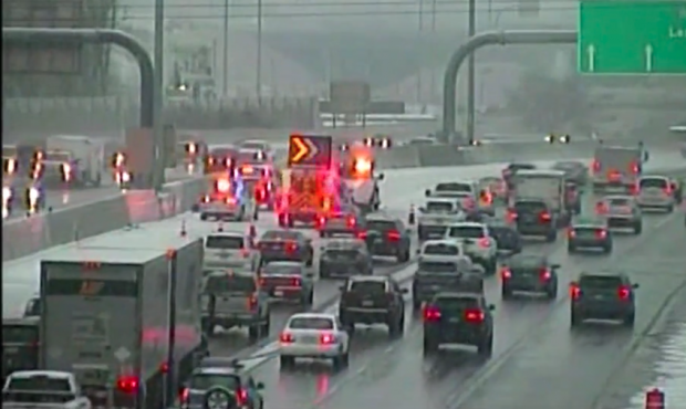Lanes were closed on I-15 in Murray on Dec. 30, 2019. It was one of multiple crashes during the mor...