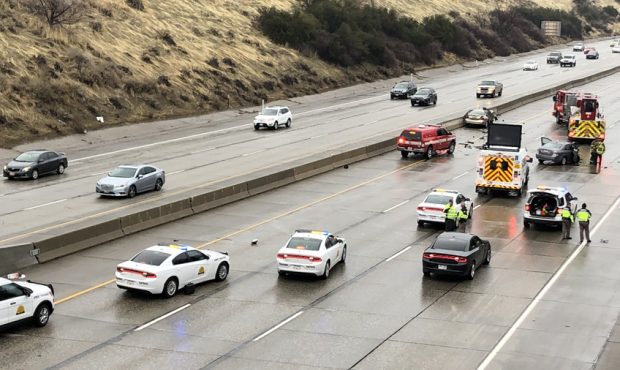 One woman was killed in a wrong-way crash on I-215 Friday afternoon. (Dan Rascon/KSL TV)...