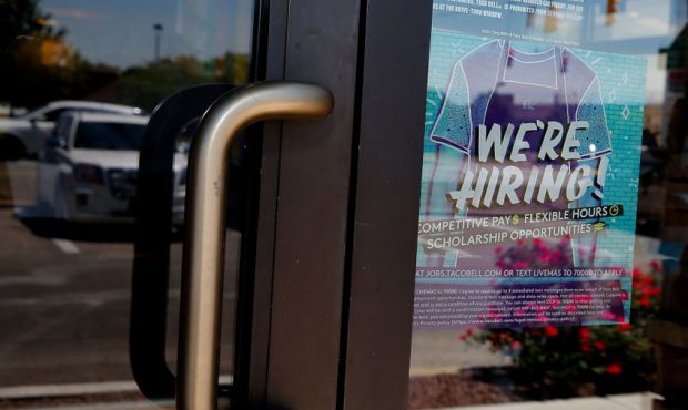 FILE: Taco Bell signage at a Taco Bell hiring party. (Photo by Michael Hickey/Getty Images for Taco...