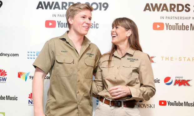 FILE: Robert Irwin and mother Terri Irwin pose in the awards room during the 33rd Annual ARIA Award...