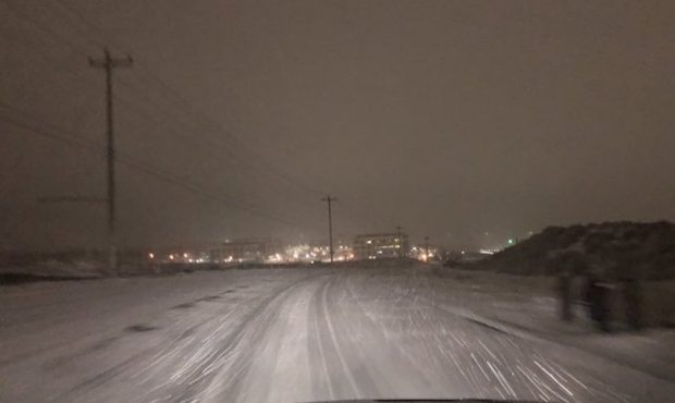 Snow-packed roads on Feb. 3, 2020. (Felicia Martinez, KSL TV)...