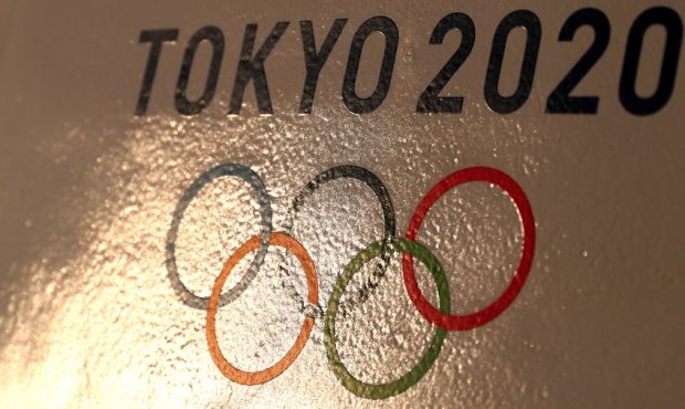 Tokyo 2020 signage is seen in Enoshima during the build up to the Tokyo 2020 Olympic Games on Janua...
