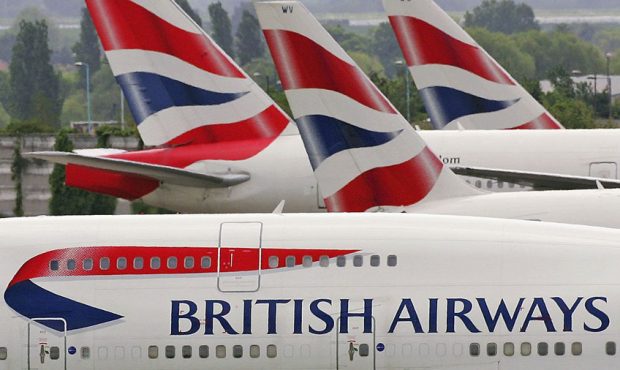 FILE: British Airways planes sit at Heathrow Airport on May 18, 2006 in London, England. (Photo by ...