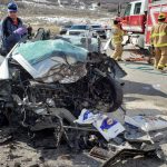 Two people were airlifted in critical condition after a crash on US-189 near Deek Creek Reservoir on Tuesday. (Utah Highway Patrol)