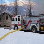 Crews respond to a house fire in Hobble Creek Canyon in Utah County on Feb. 21, 2020. (Photo: Derek Petersen, KSL TV)