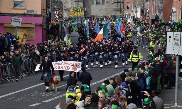 DUBLIN, IRELAND - MARCH 17: Festival participants take part in the annual Saint Patrick's Day parad...