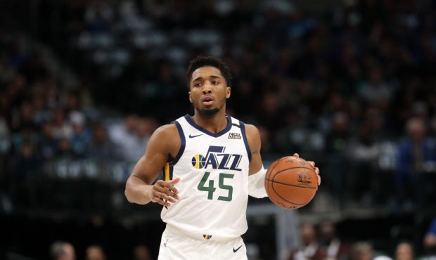 Donovan Mitchell #45 of the Utah Jazz (Photo by Ronald Martinez/Getty Images)...