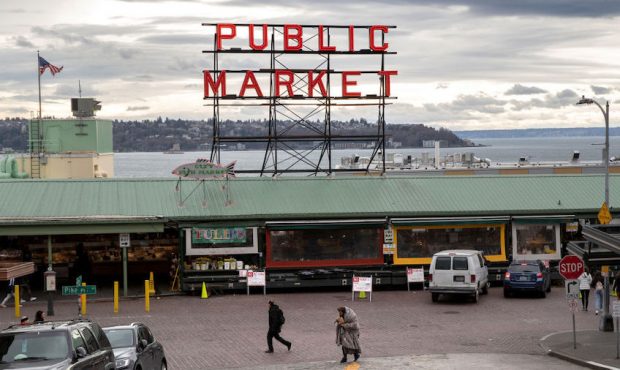 SEATTLE, WASHINGTON - MARCH 10: The Pike Place Market stands virtually empty of patrons on March 10...