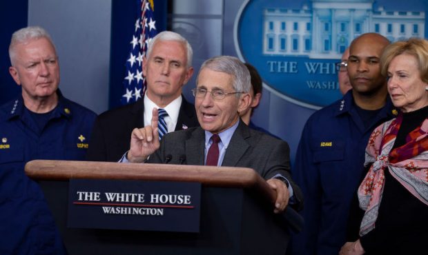Anthony Fauci, Director of the National Institute of Allergy and Infectious Diseases, speaks to the...