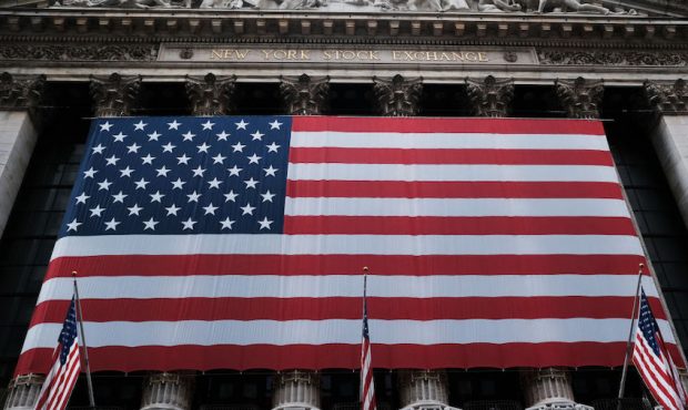 The New York Stock Exchange (NYSE) stands in lower Manhattan on March 20, 2020 in New York City. (P...
