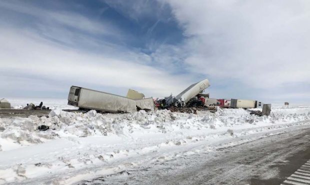 Three people died and multiple others were injured in crashes on I-80 in Wyoming Sunday. (Photo: Wy...