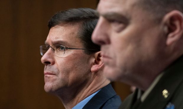 U.S. Secretary of Defense Mark Esper and Chairman of the Joint Chiefs of Staff Mark Milley testify ...