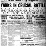 Oct. 9, 1918 issue of Salt Lake Telegram details the immediate closure of theaters, churches and schools by state health officials, a move that frustrated some municipal health officials at the time. (Digital Library Services Department at J. Willard Marriott Library at the University of Utah)